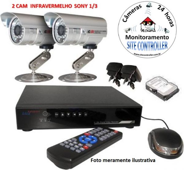Kit Vídeo Monitoramento 2 Câmeras IR